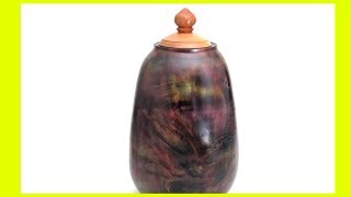 Finishing a Rough Turned Burial Urn [upl. by Llerut430]