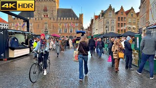 Bruges Belgium Walking Tour  The Dreamy city of Belgium 4K HDR [upl. by Kcirej433]