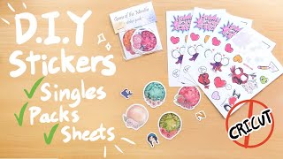 DIY Stickers Singles Packs and Sheets  NO CRICUT NEEDED [upl. by Laubin]