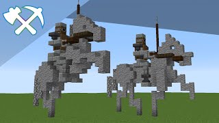 How to Build Small Knight Statues  Minecraft Tutorial [upl. by Natsyrt]