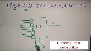 implementing boolean function using multiplexer [upl. by Justicz945]