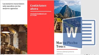 WORD Como HACER un TRIPTICO en WORD 20162019 [upl. by Innavoj126]