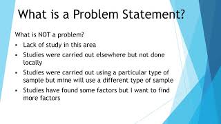 How to write a Problem Statement [upl. by Fax]