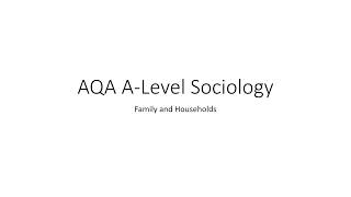 AQA ALevel Sociology family and households revision [upl. by Claire320]