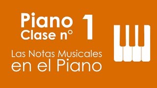 Las Notas Musicales en el Piano  Piano Clase 1 [upl. by Gwennie]