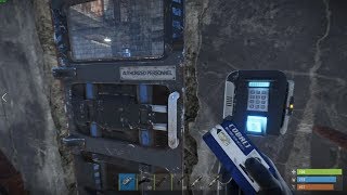 RUST TRAINYARD BLUE DOOR MONUMENT PUZZLE GUIDE HOW TO GET RED KEYCARDS [upl. by Atiuqrahc]