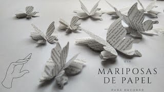 DIY Mariposas decorativas de papel [upl. by Enilaf]