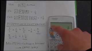 Sharp EL531WH Fractions Tutorial [upl. by Adur707]