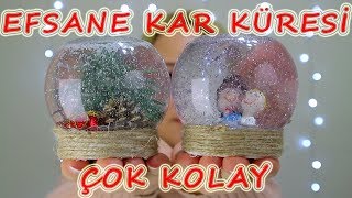 YILBAŞI HEDİYESİ KAR KÜRESİ 🎄 Kolay Kar Küresi Nasıl Yapılır [upl. by Otho]