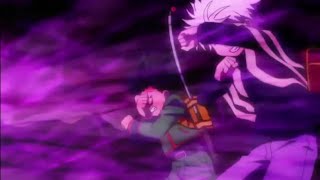 Hisoka blocks Gon and Killua in the hallway with his aura  Hunter x Hunter Eng Sub [upl. by Ailak]