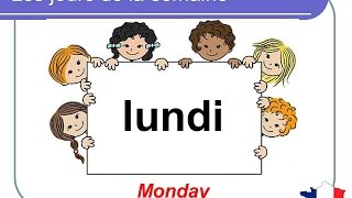 French Lesson 5  DAYS OF THE WEEK in French Jours de la semaine français Dias de la semana francés [upl. by Donaugh500]