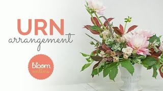 Urn Flower Arrangement Demo [upl. by Sukram290]