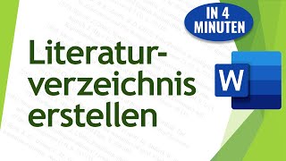 Literaturverzeichnis in Word erstellen  Abschlussarbeiten schreiben 07 [upl. by Lednew32]