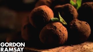 Handmade Mint Chocolate Truffles Part 1  Gordon Ramsay [upl. by Ronal]