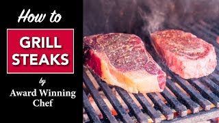 🔥 HOW to GRILL a STEAK 🥩 by MASTER CHEF [upl. by Eentruoc]