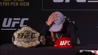 Helwani makes Joanna Jedrzejczyk cry and storm out of UFC postfight press conference [upl. by Jereme]