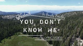 Ofenbach  You Dont Know Me ft Brodie Barclay Lyric Video [upl. by Eziechiele]