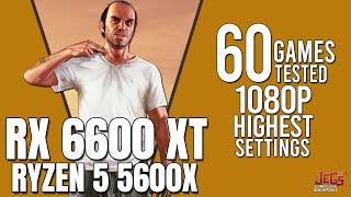 RX 6600 XT  Ryzen 5 5600x  60 games tested  highest settings 1080p benchmarks [upl. by Attelrahs400]