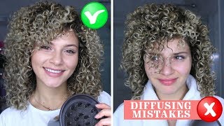 4 CURLY HAIR DIFFUSING MISTAKES THAT EVERYONE MAKES  HOW TO FIX THEM [upl. by Esom]