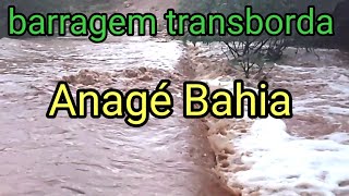 barragem transborda e forma uma cachoeira em Anagé Bahia [upl. by Enialehs]