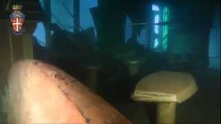 Underwater footage from inside the Costa Concordia released by Italian police  Channel 4 News [upl. by Siulesoj]