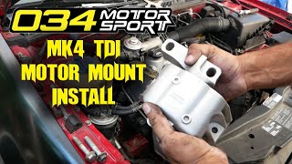 How to install motor mount on a VW MK4 TDI JettaGolf [upl. by Madonna]