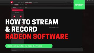 How to Stream amp Record with Radeon Software Adrenalin 2021 [upl. by Niamert778]