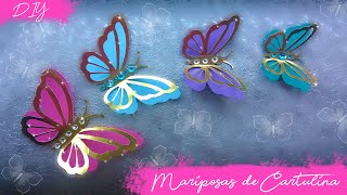 DIY Mariposas de cartulina Kath Reyes [upl. by Kcirdorb]