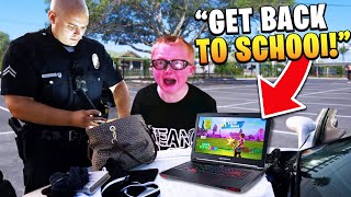 Kid gets arrested after playing fortnite in school EXPELLED [upl. by Acenes]