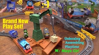 Thomas amp Friends Thomas Dockside Delivery Trackmaster Play Set Unboxing and Playtime [upl. by Aley]