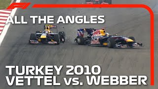 Vettel And Webbers Dramatic Collision  All The Angles  2010 Turkish Grand Prix [upl. by Christa]