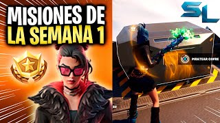 Como COMPLETAR TODAS las MISIONES DE LA SEMANA 1 CAPITULO 5 TEMPORADA 1 FORTNITE [upl. by Fugate]