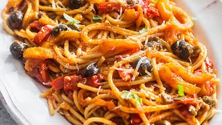 Pasta with peperonata sauce  An italian classic for summer [upl. by Jase]