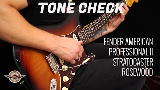 TONE CHECK Fender American Professional II Stratocaster Rosewood Fingerboard Demo  No Talking [upl. by Alrick18]