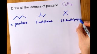 Draw All the Isomers of Pentane [upl. by Sandberg]