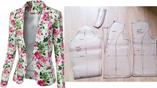 Sewing Tutorial How to sew Womens JacketBlazer Notchedcollar Jacket [upl. by Eirolav]