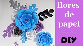 COMO HACER FLORES GIGANTES DE PAPEL EN 5 MINUTOS FÁCIL DIY [upl. by Hiett314]