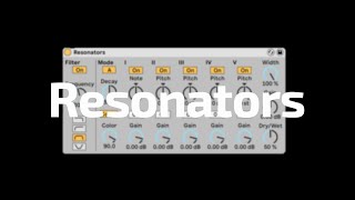 All About Ableton Audio Effects  Resonators [upl. by Salbu]