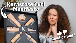 Kerastase Curl Manifesto FIRST IMPRESSIONS and REVIEW  Curly Hair Routine 2021  eboniivoryblog [upl. by Mcdermott879]