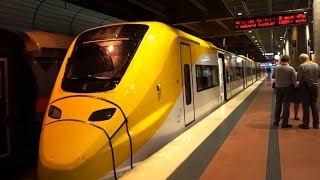 Sweden ride with Arlanda Express Train from Stockholm Central to Airport Terminal 5 [upl. by Goodard]