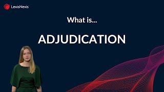 Adjudication  Legal Definition [upl. by Otes]