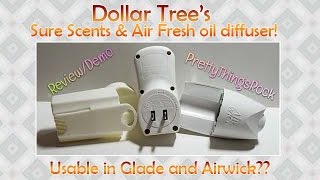 ReviewDemo Dollar Tree  Sure Scents Oil Diffusers [upl. by Sylram]