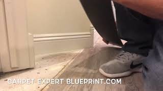 HOW TO CUT VINYL PLANK FLOORING IN CORNERS [upl. by Kerns]