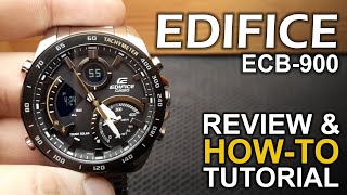 Casio Edifice ECB900  Detailed HowTo Tutorial on module 5582 [upl. by Fay]