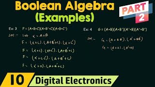 Boolean Algebra Examples Part 2 [upl. by Wetzel595]