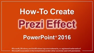 How to Create Prezi Effect in PowerPoint 2016 [upl. by Ynnek]