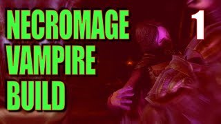 Skyrim Necromage Vampire Build Walkthrough Part 1 Introduction to Vampirism  Vampire Power Start [upl. by Strohl]