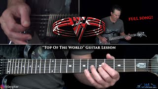 Van Halen  Top Of The World Guitar Lesson [upl. by Ahsla]