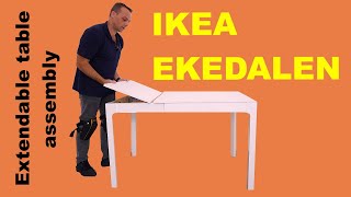 IKEA EKEDALEN Extendable table assembly instructions [upl. by Aneis]