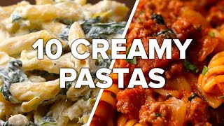 10 Creamy amp Satisfying Pasta Dishes [upl. by Bilek]